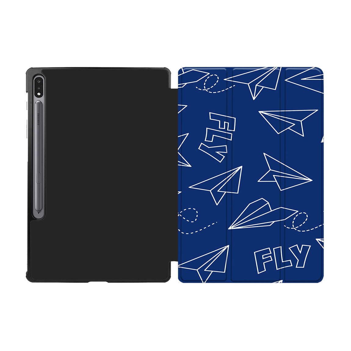 Paper Airplane & Fly-Blue Designed Samsung Tablet Cases
