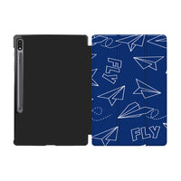 Thumbnail for Paper Airplane & Fly-Blue Designed Samsung Tablet Cases
