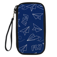 Thumbnail for Paper Airplane & Fly-Blue Designed Travel Cases & Wallets
