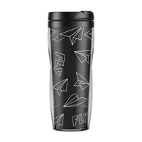 Thumbnail for Paper Airplane & Fly-Gray Designed Travel Mugs