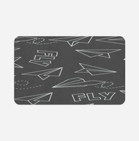 Thumbnail for Paper Airplane & Fly-Gray Designed Bath Mats