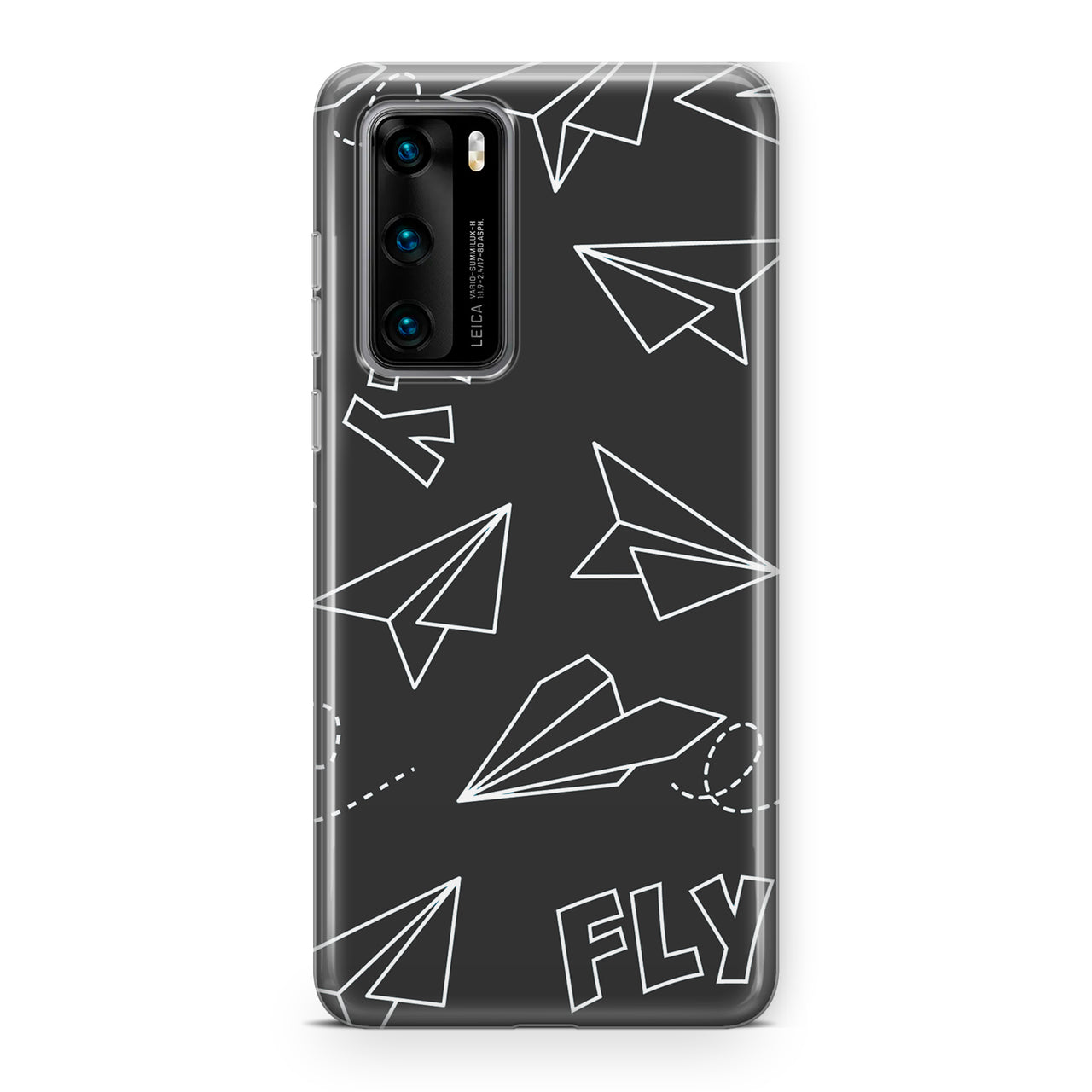 Paper Airplane & Fly-Gray Designed Huawei Cases