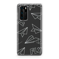 Thumbnail for Paper Airplane & Fly-Gray Designed Huawei Cases