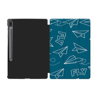 Thumbnail for Paper Airplane & Fly-Green Designed Samsung Tablet Cases