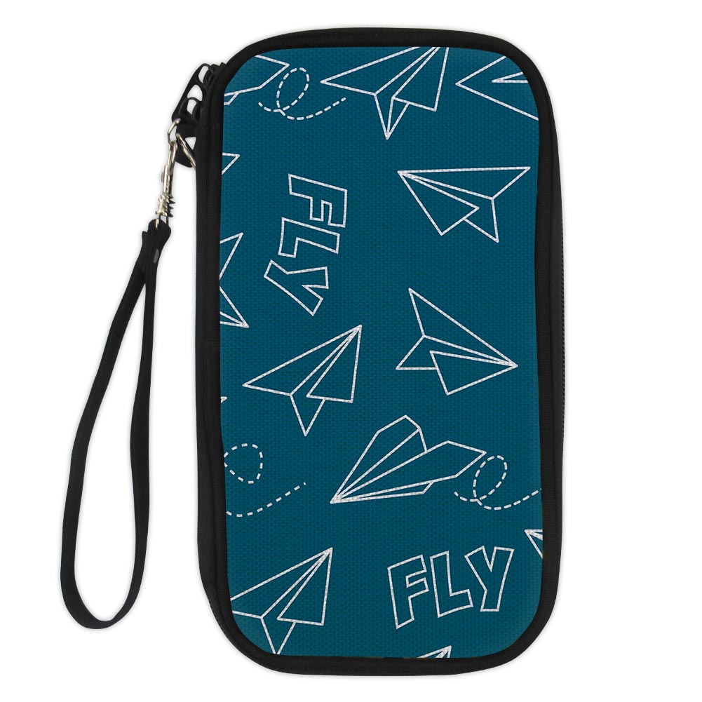 Paper Airplane & Fly-Green Designed Travel Cases & Wallets