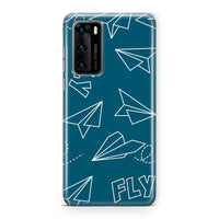 Thumbnail for Paper Airplane & Fly-Green Designed Huawei Cases