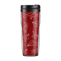 Thumbnail for Paper Airplane & Fly-Red Designed Travel Mugs