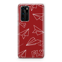 Thumbnail for Paper Airplane & Fly-Red Designed Huawei Cases