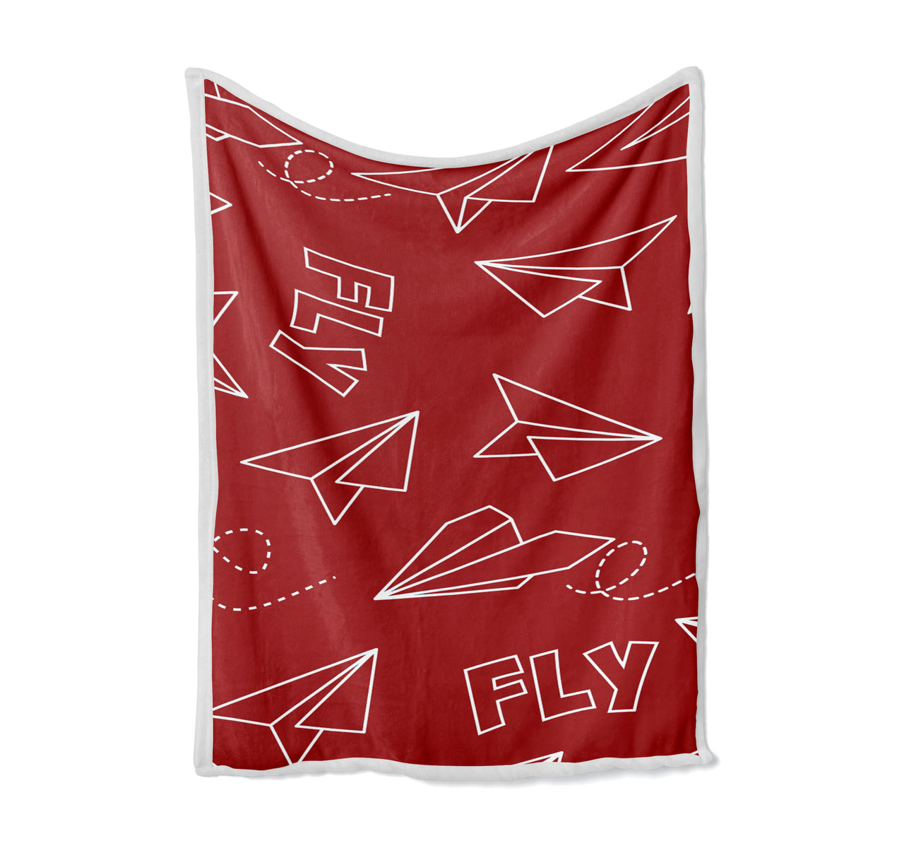 Paper Airplane & Fly-Red Designed Bed Blankets & Covers