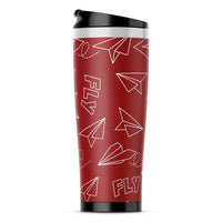 Thumbnail for Paper Airplane & Fly-Red Designed Travel Mugs