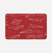 Thumbnail for Paper Airplane & Fly-Red Designed Bath Mats