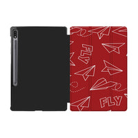 Thumbnail for Paper Airplane & Fly-Red Designed Samsung Tablet Cases