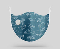 Thumbnail for Paper Airplane & Fly Designed Face Masks