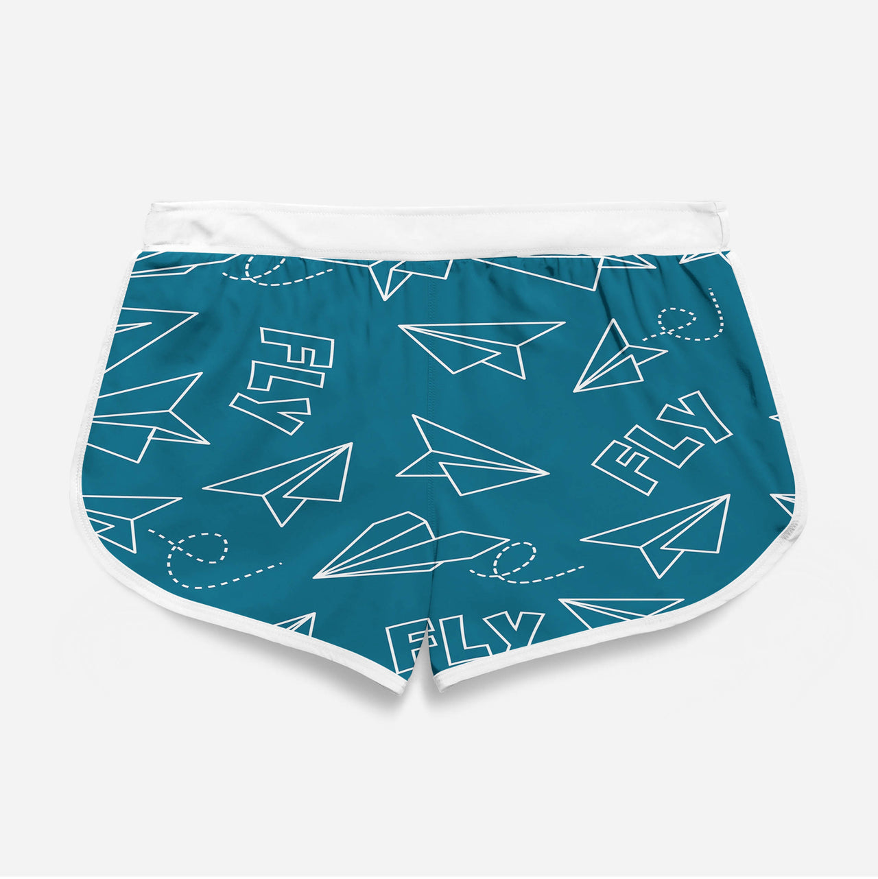 Paper Airplane & Fly (Blue) Designed Women Beach Style Shorts