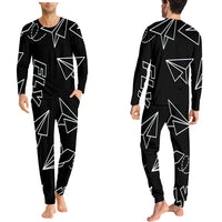 Thumbnail for Paper Airplane & Fly Black Designed Pijamas