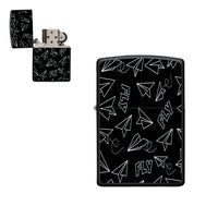 Thumbnail for Paper Airplane & Fly Black Designed Metal Lighters