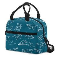 Thumbnail for Paper Airplane & Fly Green Designed Lunch Bags