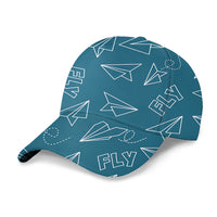 Thumbnail for Paper Airplane & Fly Green Designed 3D Peaked Cap
