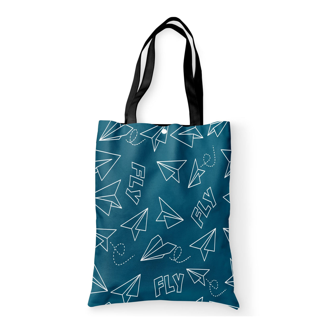 Paper Airplane & Fly Green Designed Tote Bags