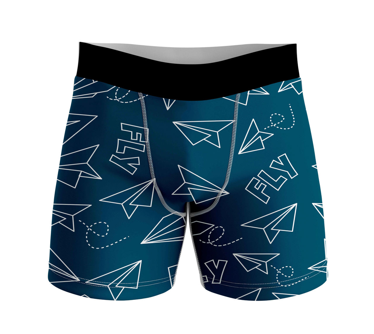 Paper Airplane & Fly Designed Men Boxers