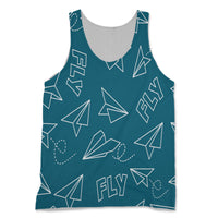 Thumbnail for Paper Airplane & Fly (Green) Designed 3D Tank Tops