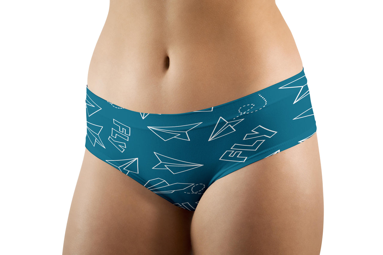 Paper Airplane & Fly Designed Women Panties & Shorts