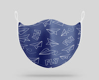 Thumbnail for Paper Airplane & Fly Designed Face Masks