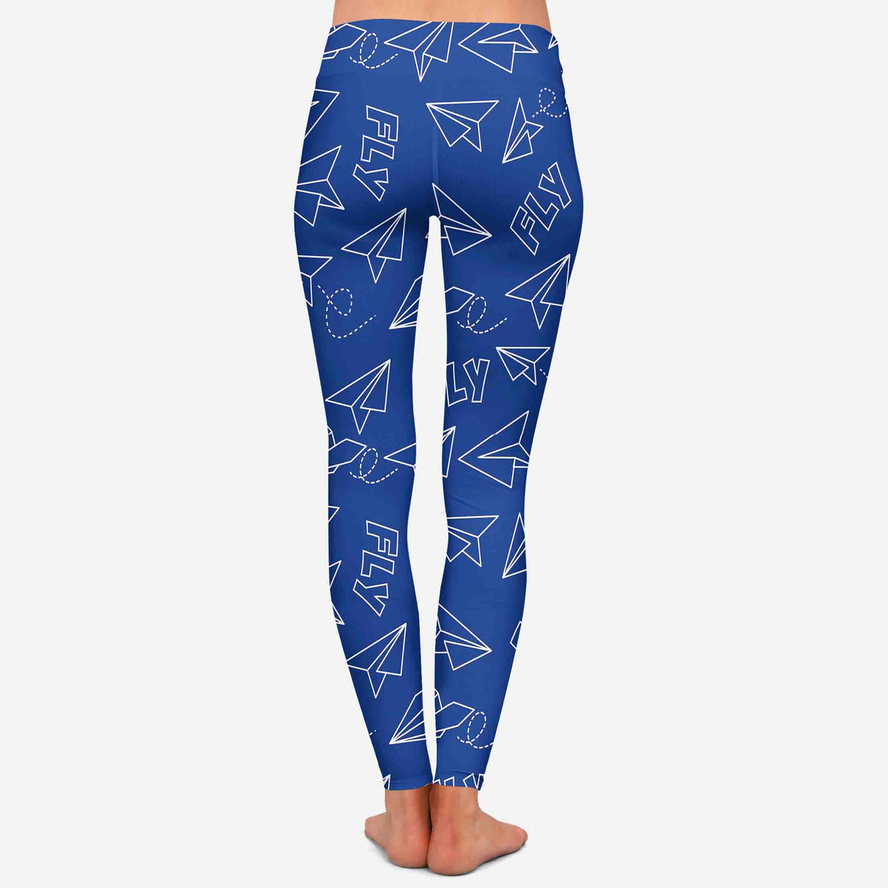 Paper Airplane & Fly (Blue) Designed Women Leggins