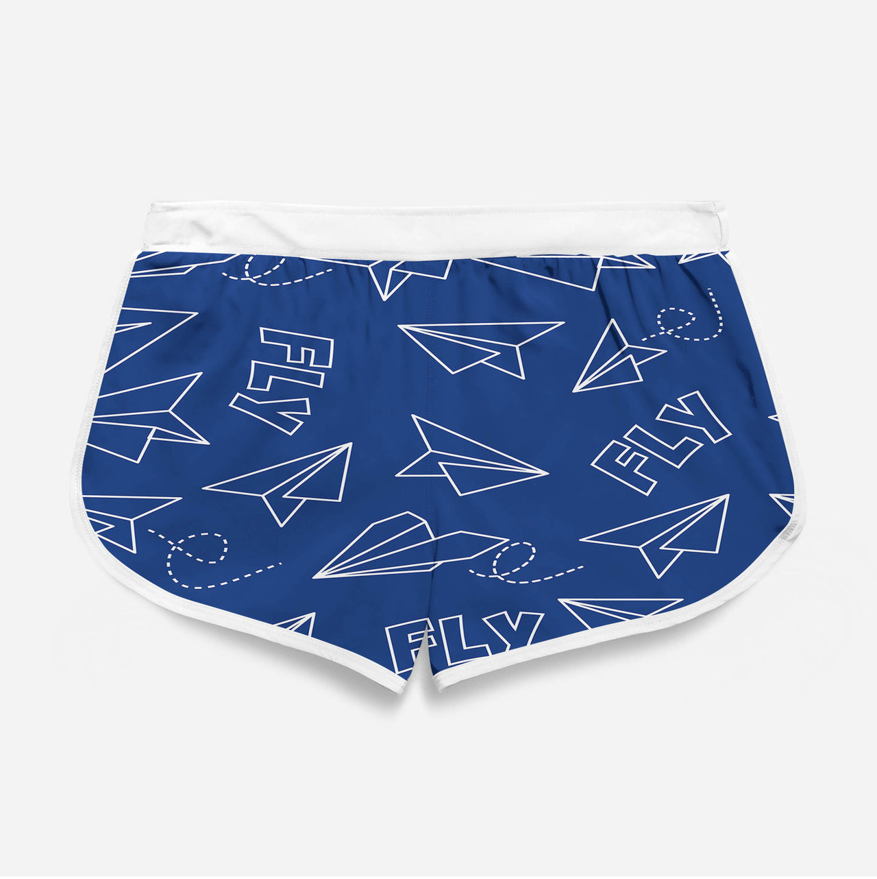 Paper Airplane & Fly (Blue) Designed Women Beach Style Shorts