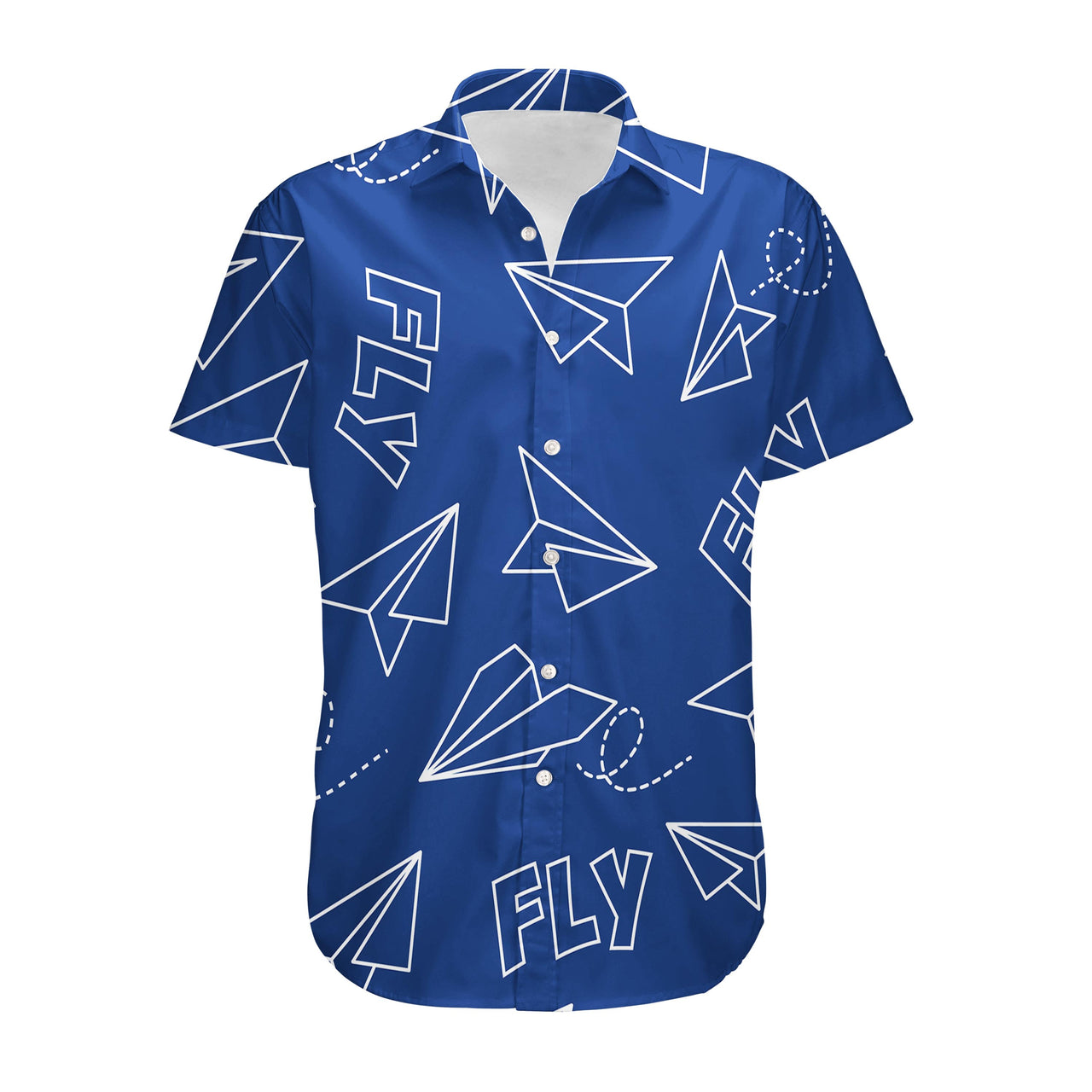 Paper Airplane & Fly (Blue) Designed 3D Shirts