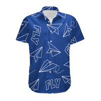 Thumbnail for Paper Airplane & Fly (Blue) Designed 3D Shirts