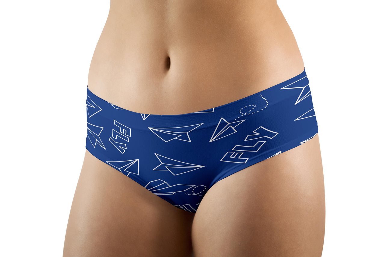 Paper Airplane & Fly (Blue) Designed Women Panties & Shorts