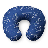 Thumbnail for Paper Airplane & Fly (Blue) Travel & Boppy Pillows