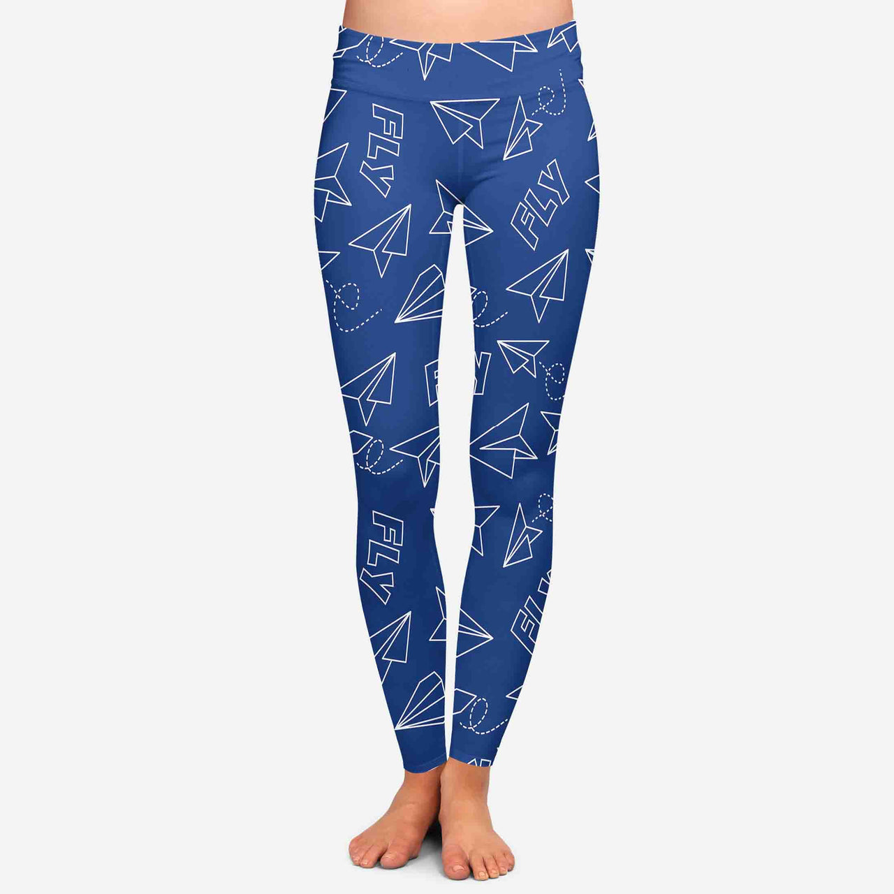 Paper Airplane & Fly (Blue) Designed Women Leggins