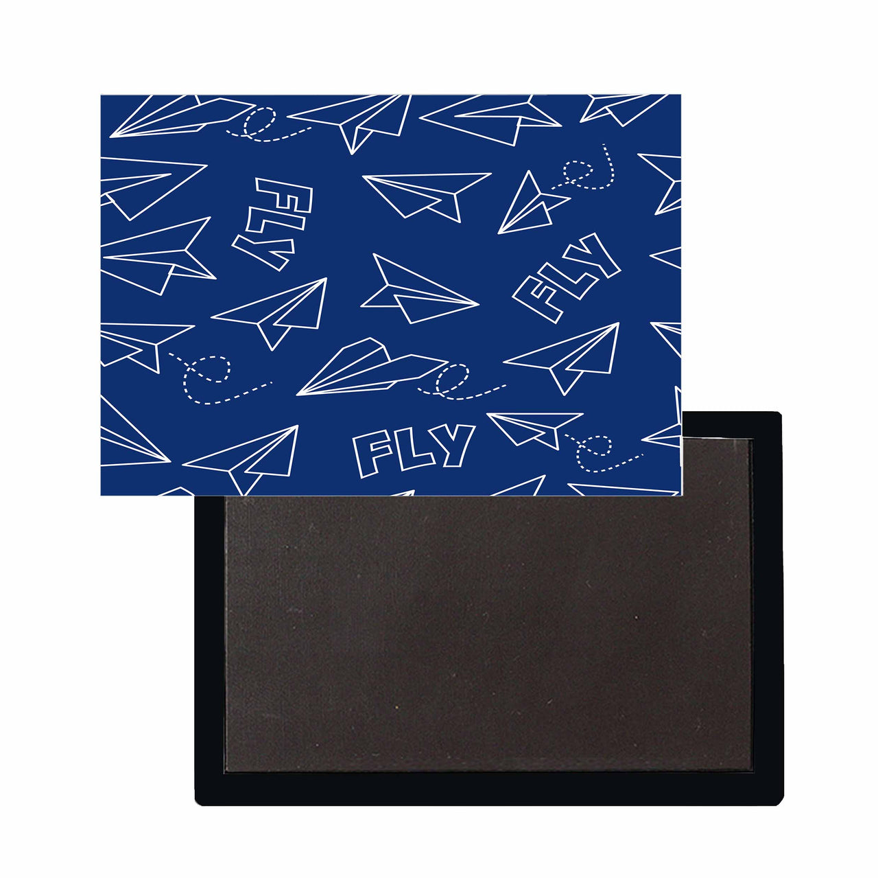 Paper Airplane & Fly (Blue) Designed Magnets