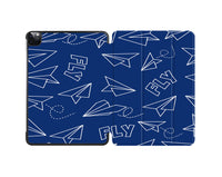 Thumbnail for Paper Airplane & Fly (Blue) Designed iPad Cases