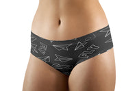 Thumbnail for Paper Airplane & Fly (Gray) Designed Women Panties & Shorts
