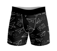 Thumbnail for Paper Airplane & Fly Designed Men Boxers