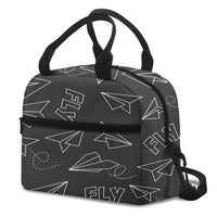 Thumbnail for Paper Airplane & Fly (Gray) Designed Lunch Bags