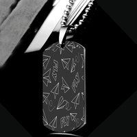 Thumbnail for Paper Airplane & Fly (Gray) Designed Metal Necklaces