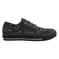 Thumbnail for Paper Airplane & Fly (Gray) Designed Canvas Shoes (Men)