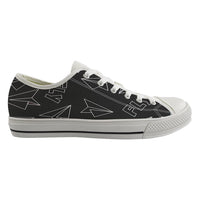 Thumbnail for Paper Airplane & Fly (Gray) Designed Canvas Shoes (Men)