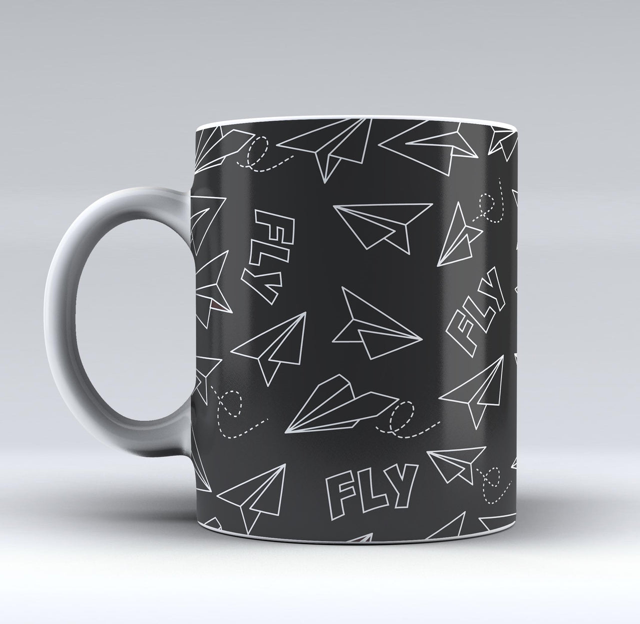 Paper Airplane & Fly Designed Mugs
