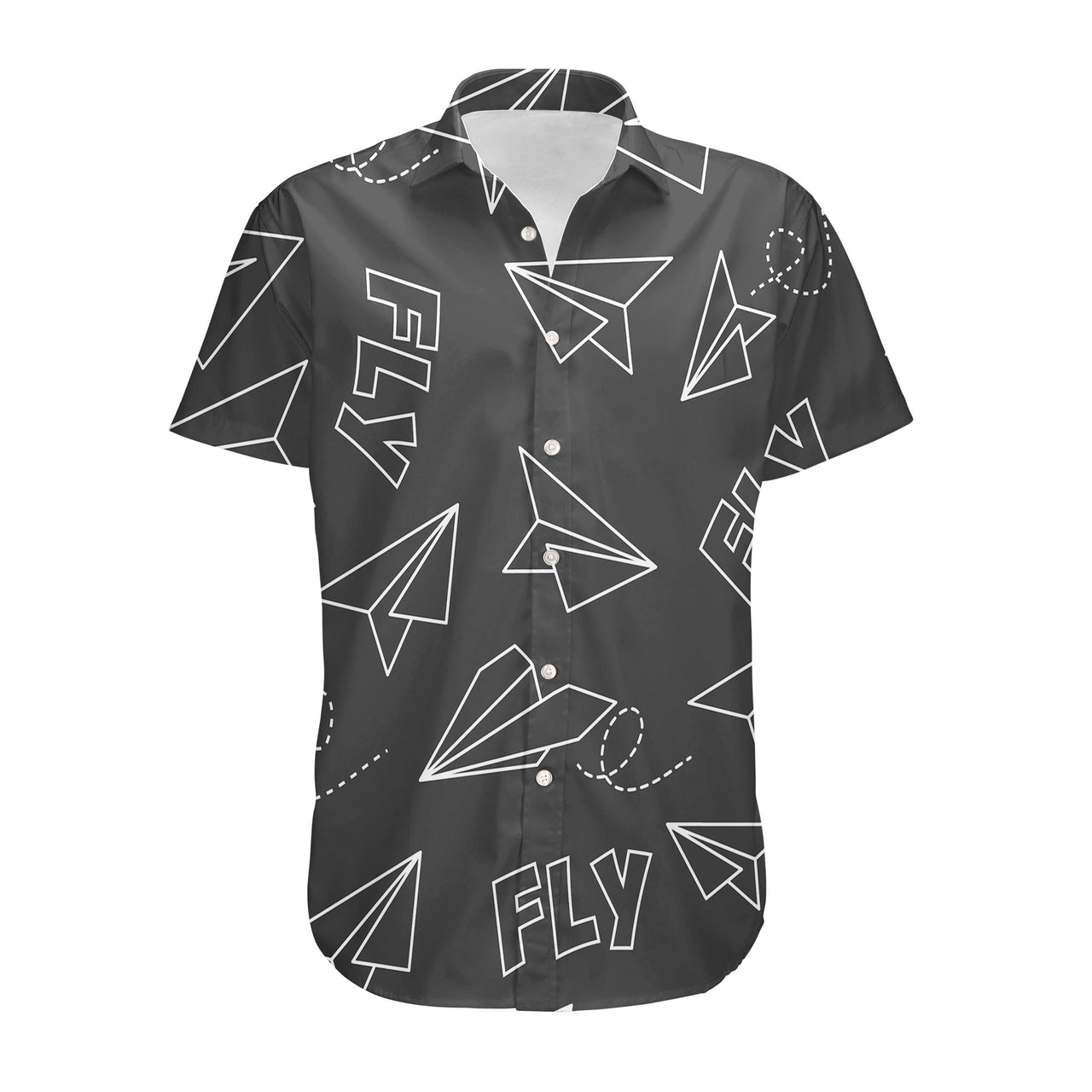 Paper Airplane & Fly (Gray) Designed 3D Shirts