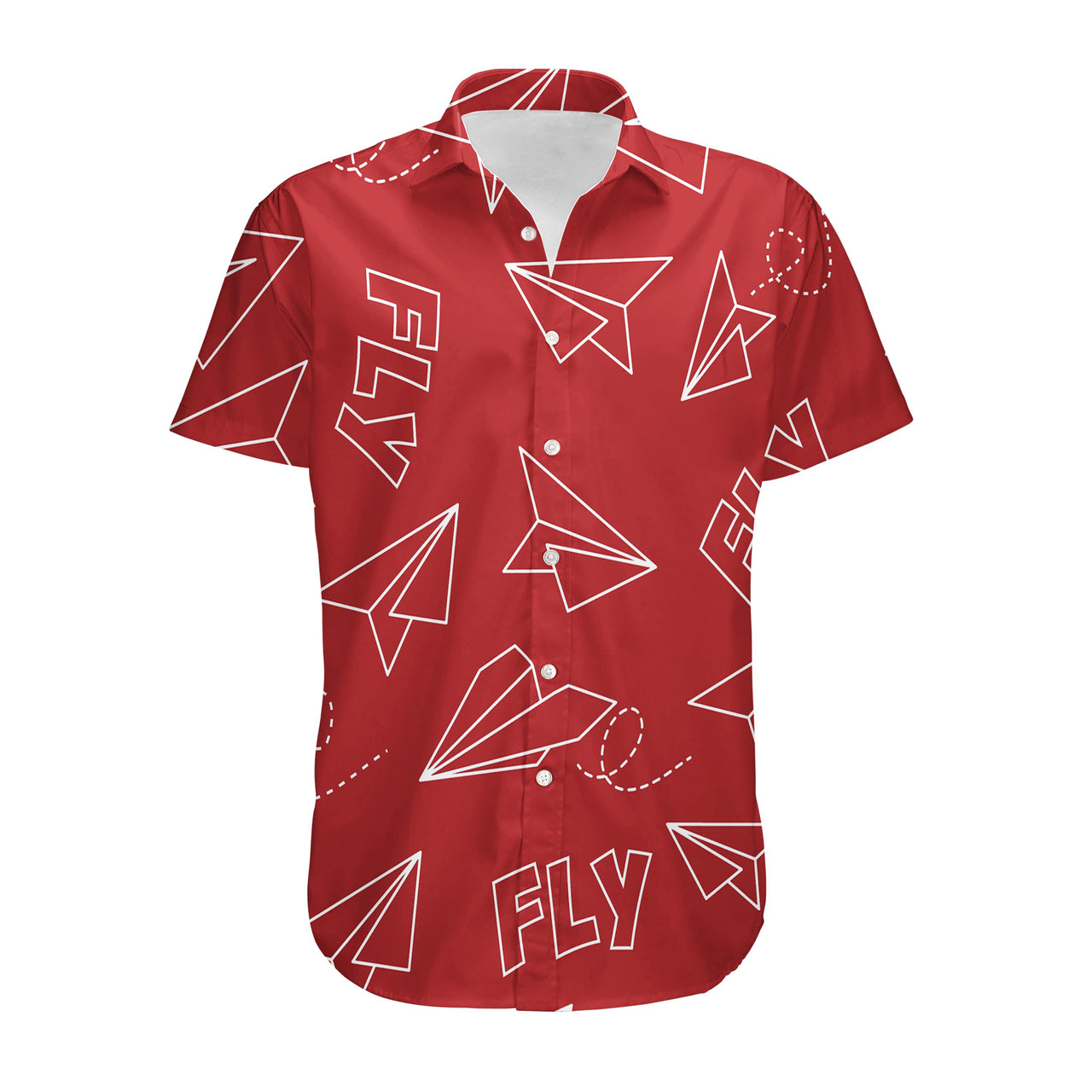 Paper Airplane & Fly (Red) Designed 3D Shirts