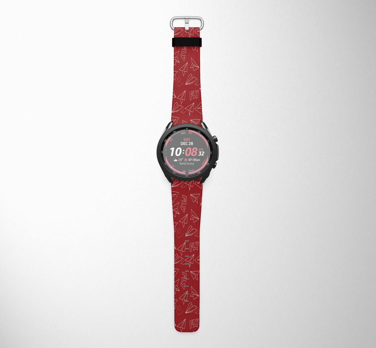Paper Airplane & Fly (Red) Samsung & Huawei Watch Bands