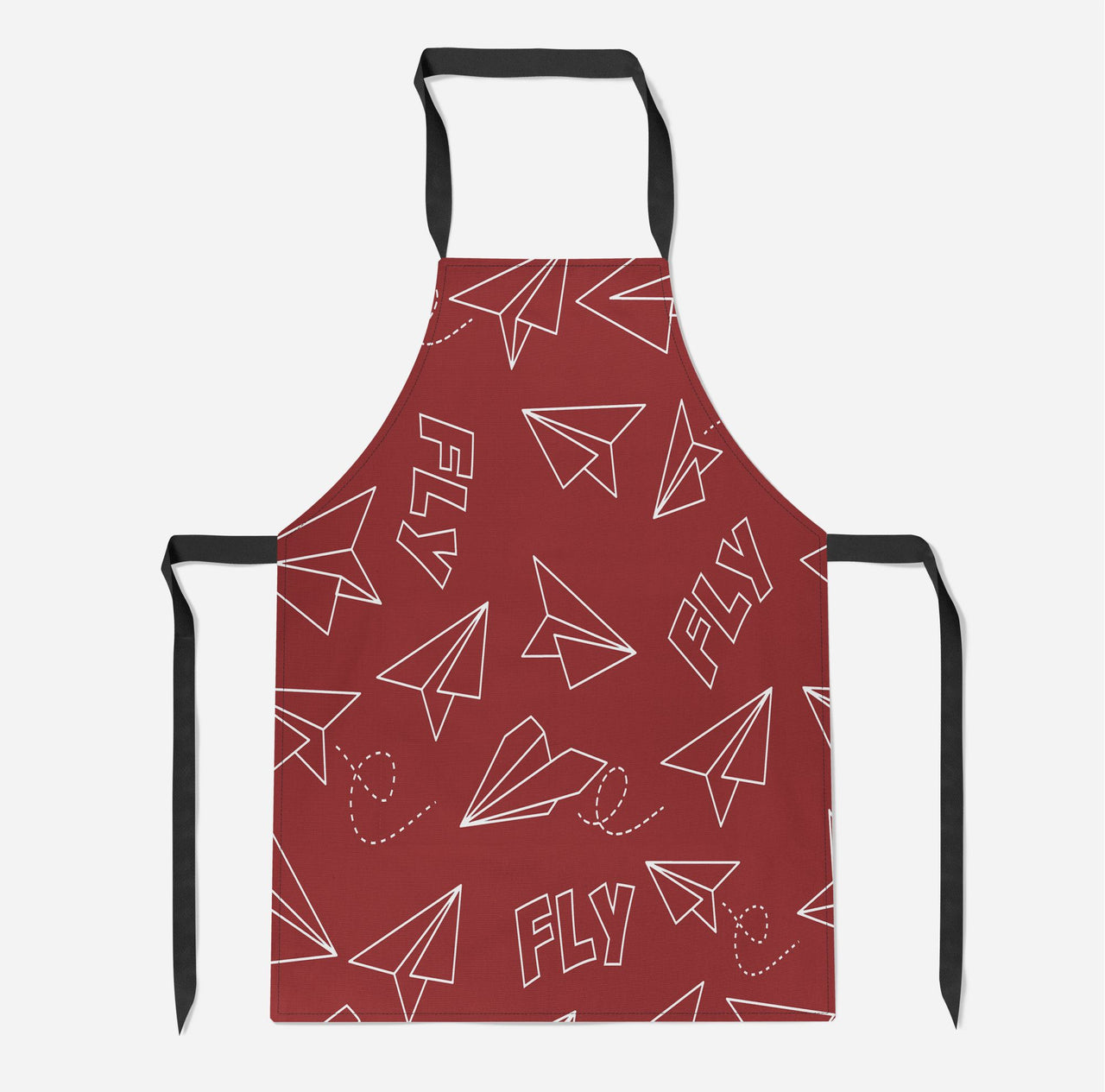 Paper Airplane & Fly (Red) Designed Kitchen Aprons
