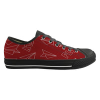 Thumbnail for Paper Airplane & Fly (Red) Designed Canvas Shoes (Men)
