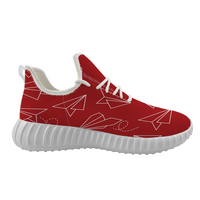 Thumbnail for Paper Airplane & Fly (Red) Designed Sport Sneakers & Shoes (MEN)