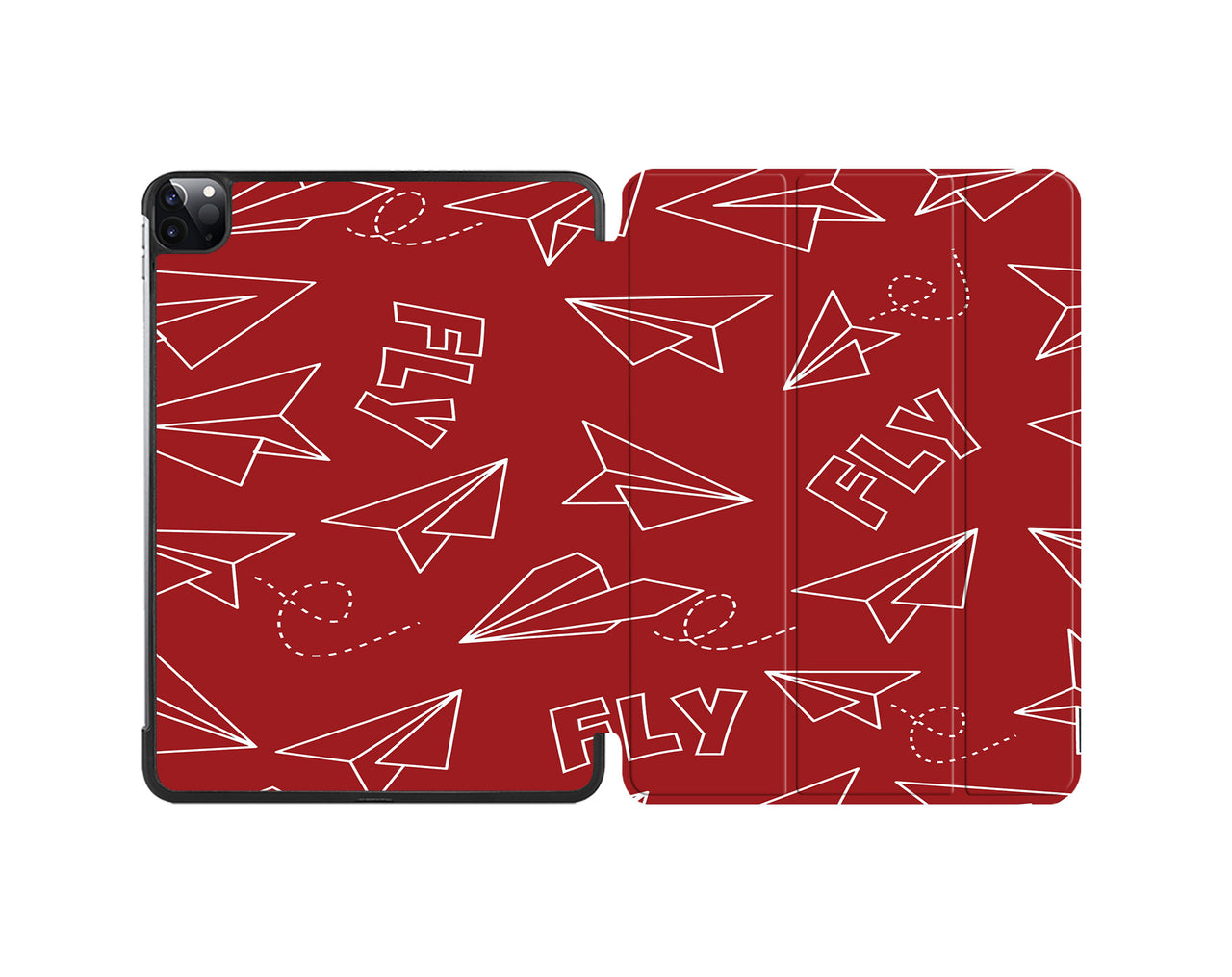 Paper Airplane & Fly (Red) Designed iPad Cases